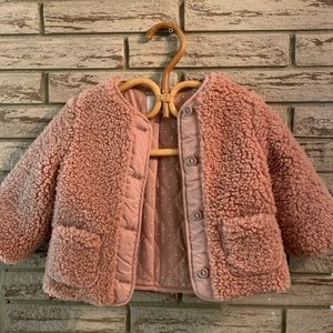 3-4Y Pink Zara Sherpa Jacket